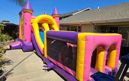 Girl Obstacle Dual Slide Inflatable
