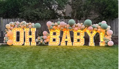 OH BABY 4 ft Marquee Letters with Lights