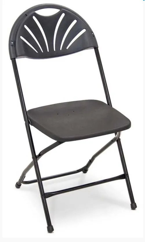 Black Plastic Folding Chair – Heavy Duty Event & Outdoor Seating