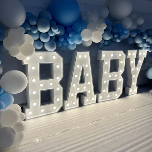 4 ft Marquee Letters “BABY” with Lights