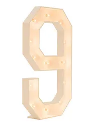 4 ft Marquee Number 9 with Lights