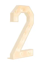 4 ft Marquee Number 2 with Lights