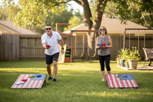 American Flag Cornhole