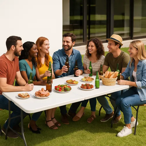 Folding Table White 8ft