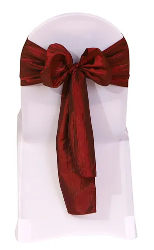 CRINKLE CHAIR SASH - BURGUNDY