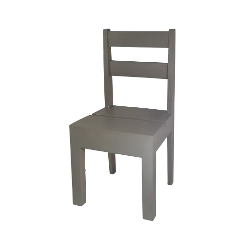 KIDS WOODEN CHAIR - GREY