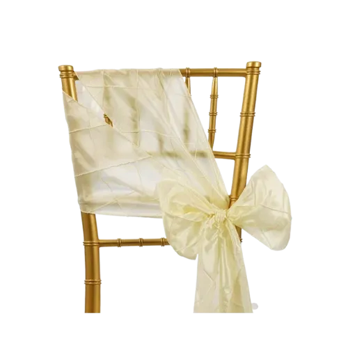 PINTUCK CHAIR SASH - IVORY 