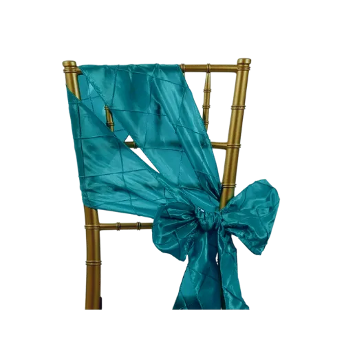 PINTUCK CHAIR SASH - TEAL 