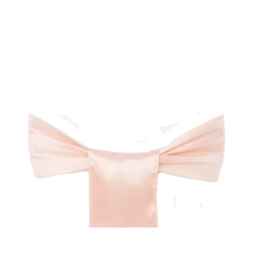 SATIN CHAIR SASH - BLUSH/ROSE GOLD