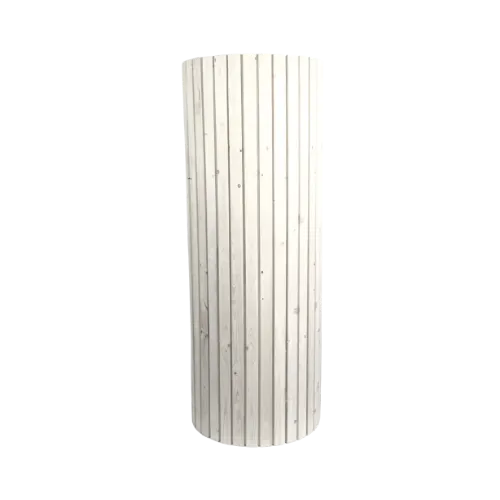 40” CIRCULAR WOODEN PEDESTAL - WHITE (L) 14” x 40”