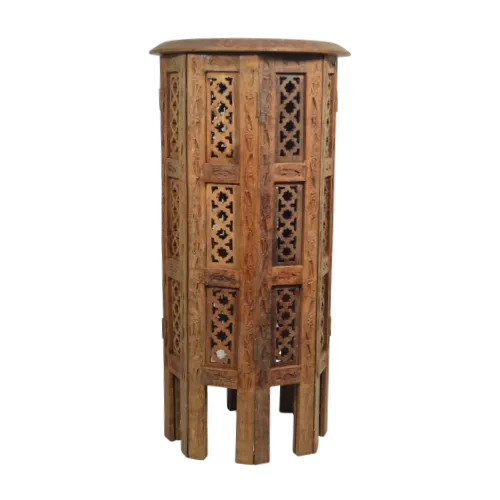 MOROCCAN WOODEN ACCENT TABLE