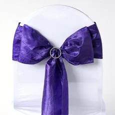 CRINKLE CHAIR SASH - PURPLE