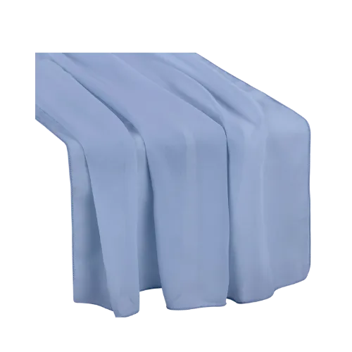 CHIFFON TABLE RUNNER - DUSTY BLUE 