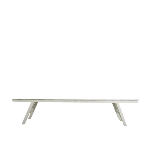 7ft WOODEN PICNIC BENCH - WHITE