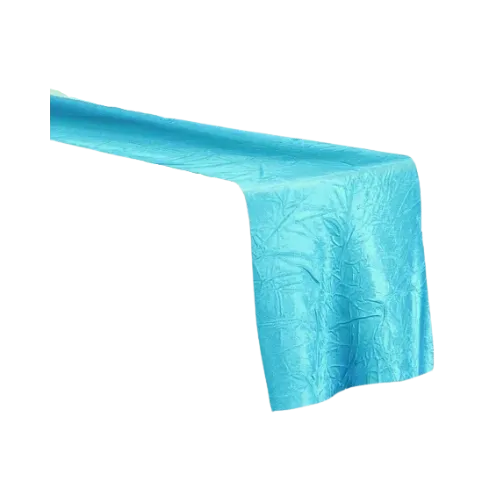 CRINKLE TABLE RUNNER - TURQUOISE