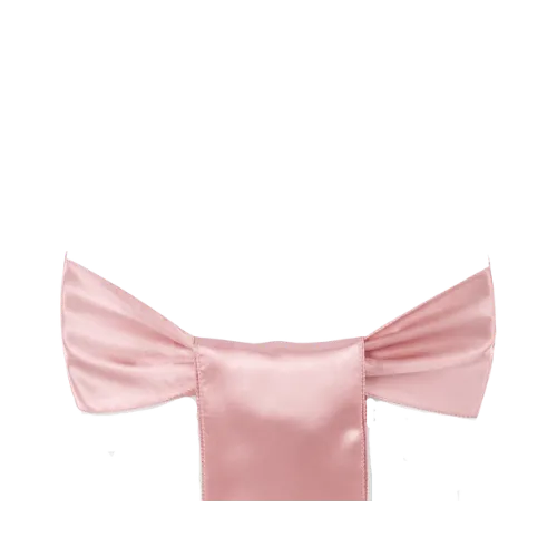 SATIN CHAIR SASH - DUSTY ROSE/MAUVE