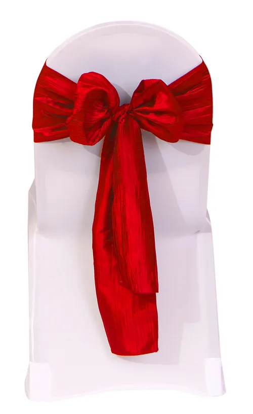CRINKLE CHAIR SASH - RED 