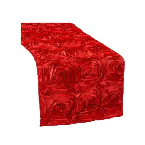 ROSETTE TABLE RUNNER - RED 