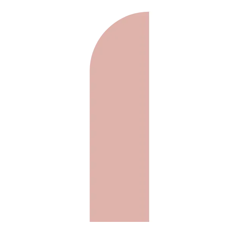 8’ HALF ROUND WOODEN PANEL / BACKDROP - (DUSTY ROSE/MAUVE) - 3’ x 8’