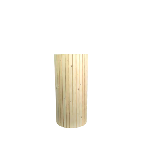 32” CIRCULAR WOODEN PEDESTAL - NATURAL (M) 14” x 32