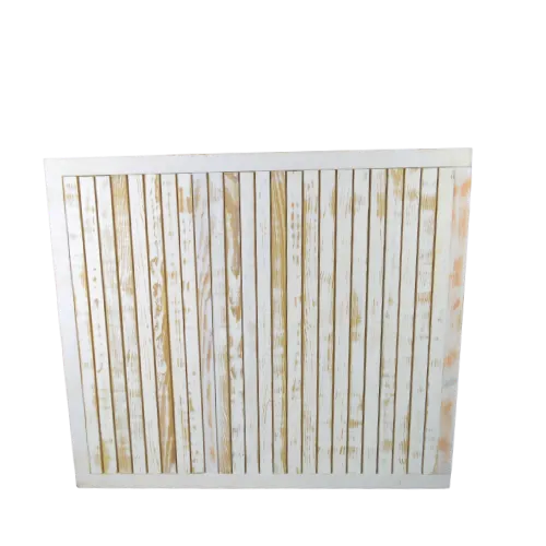 4ft VERTICAL WOODEN BAR COUNTER - DISTRESSED WHITE