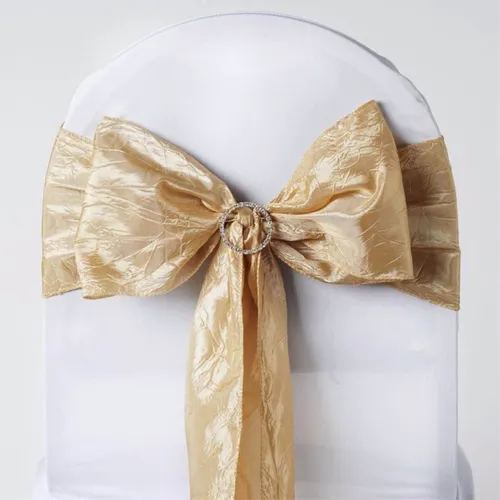 CRINKLE CHAIR SASH  - CHAMPAGNE 