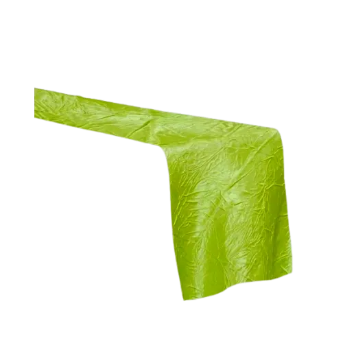 CRINKLE TABLE RUNNER - SAGE GREEN