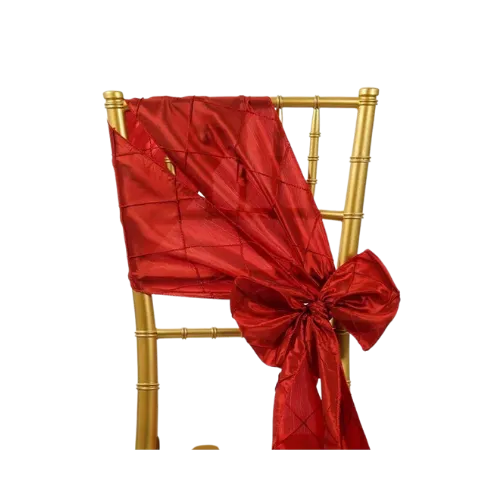 PINTUCK CHAIR SASH - RED 