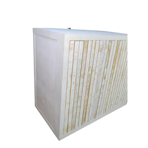 4ft VERTICAL WOODEN BAR COUNTER - DISTRESSED WHITE