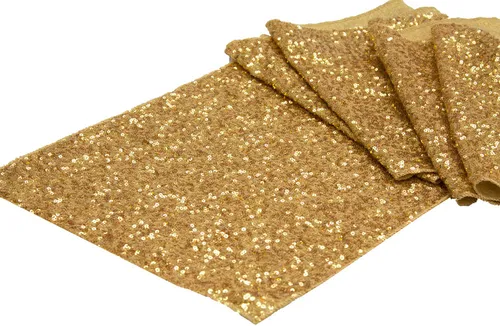 GLITZ SEQUIN TABLE RUNNER - GOLD 