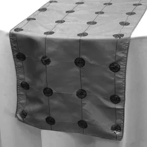 SEQUIN TABLE RUNNER - LIGHT SILVER