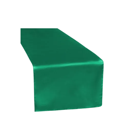 SATIN TABLE RUNNER - EMERALD GREEN