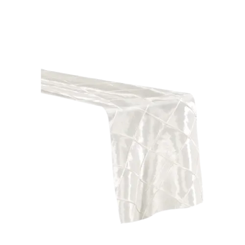 PINTUCK TABLE RUNNER - IVORY