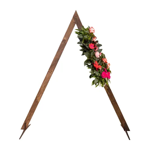 6ft A FRAME/TRIANGULAR WOODEN WEDDING ARCH - BROWN