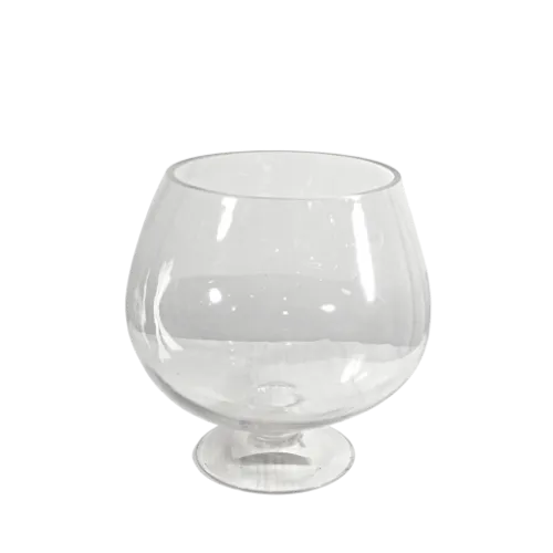  GLASS BOWL PEDESTAL VASE - CLEAR 6