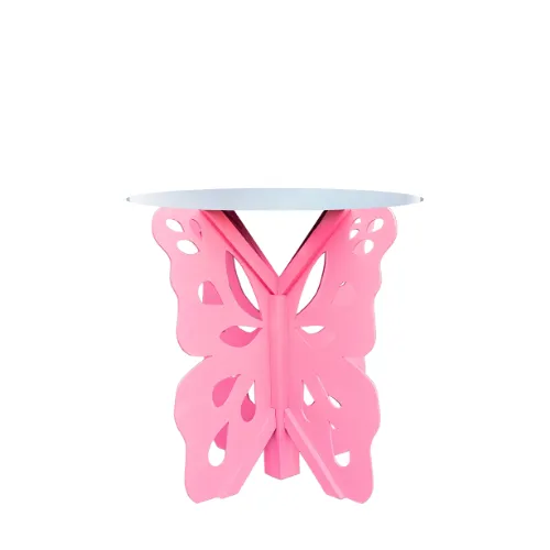 NEW BUTTERFLY CAKE TABLE w/ MIRROR TOP