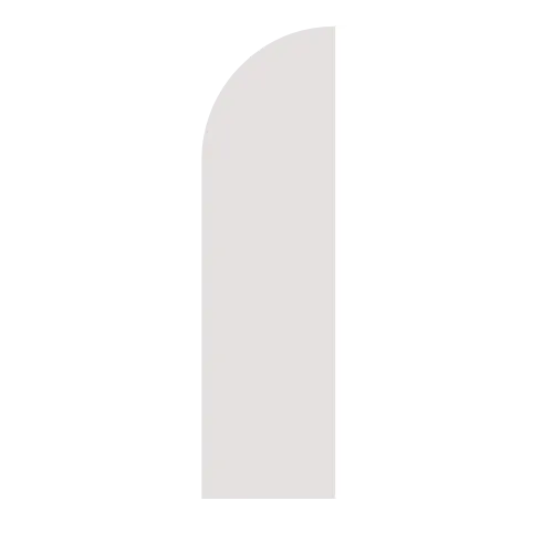 8ft HALF ROUND WOODEN BACKDROP - WHITE 8ft x 2ft 