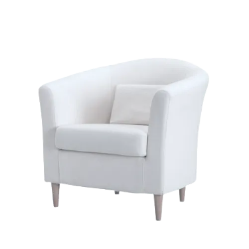 CLUB CHAIR SINGLE SEATER - WHITE 