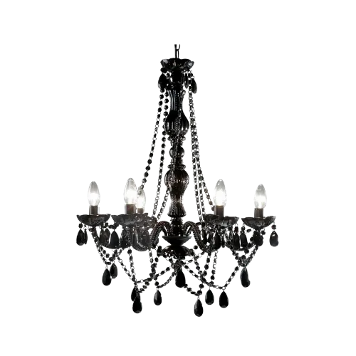 BOHEMIAN 6-ARM CHANDELIER - BLACK 26