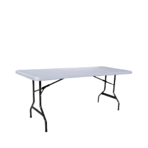6ft RECTANGULAR PLASTIC FOLDING TABLE - WHITE 