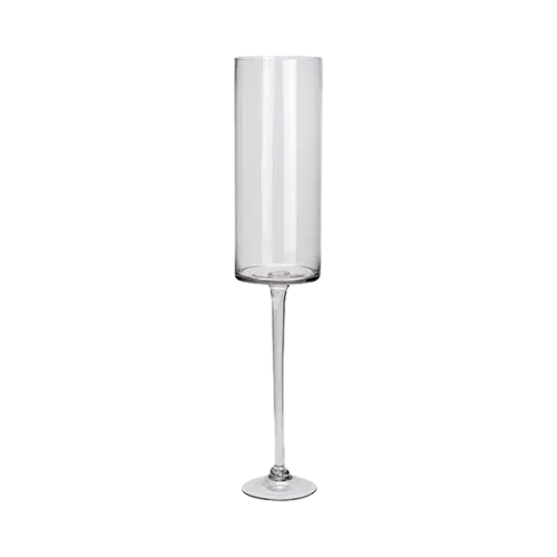PEDESTAL GLASS VASE - CLEAR 5