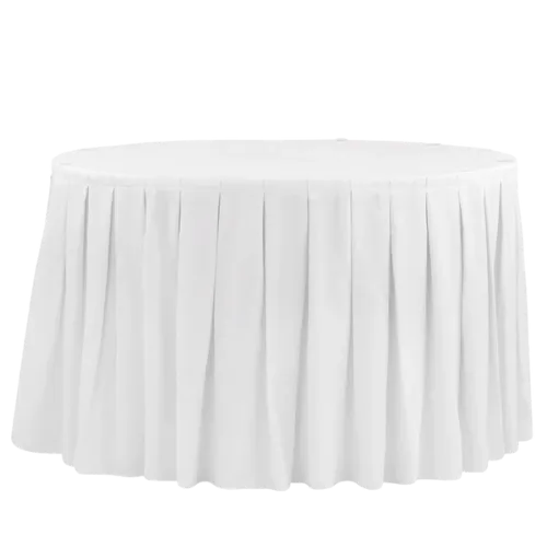 POLYESTER TABLE SKIRTING (WHITE)