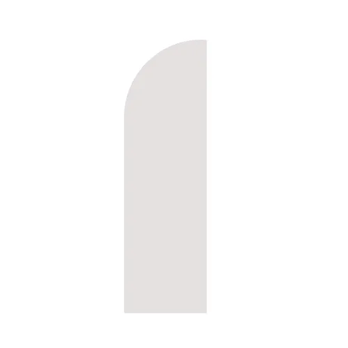 7ft HALF ROUND WOODEN BACKDROP - WHITE 7ft x 2.5ft 