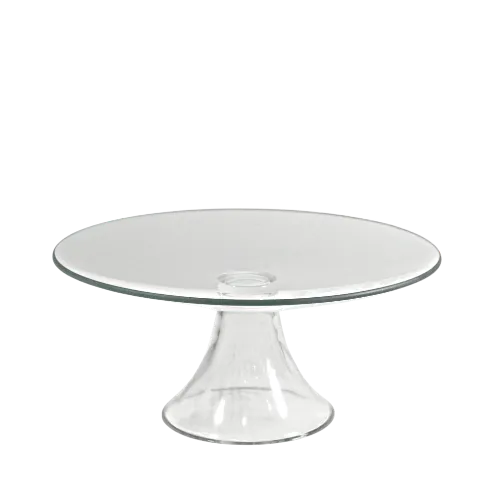 10” PETITE GLASS CAKE STAND – CLEAR 10” x 5”