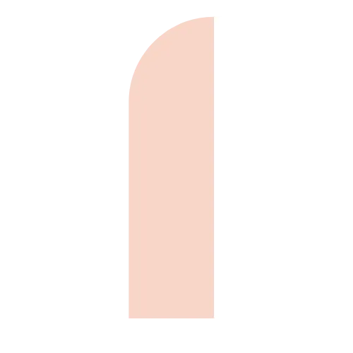 8’ HALF ROUND WOODEN PANEL / BACKDROP - (BLUSH) - 3’ x 8’