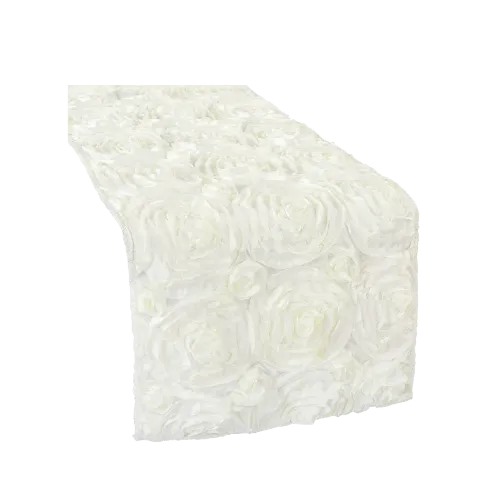 ROSETTE TABLE RUNNER - IVORY