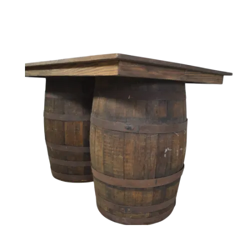 5ft RUM BARREL BAR/TABLE - BROWN 5ft X 3ft