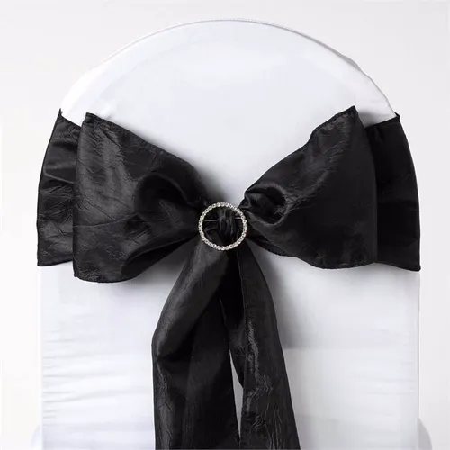 CRINKLE CHAIR SASH - BLACK