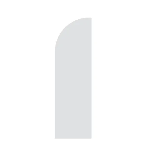 7' HALF ROUND WOODEN PANEL / BACKDROP - (GREY) - 2.5' x 7'