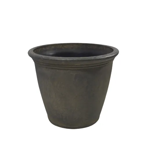 NEW OVERSIZED PLASTIC PLANT POT - BROWN